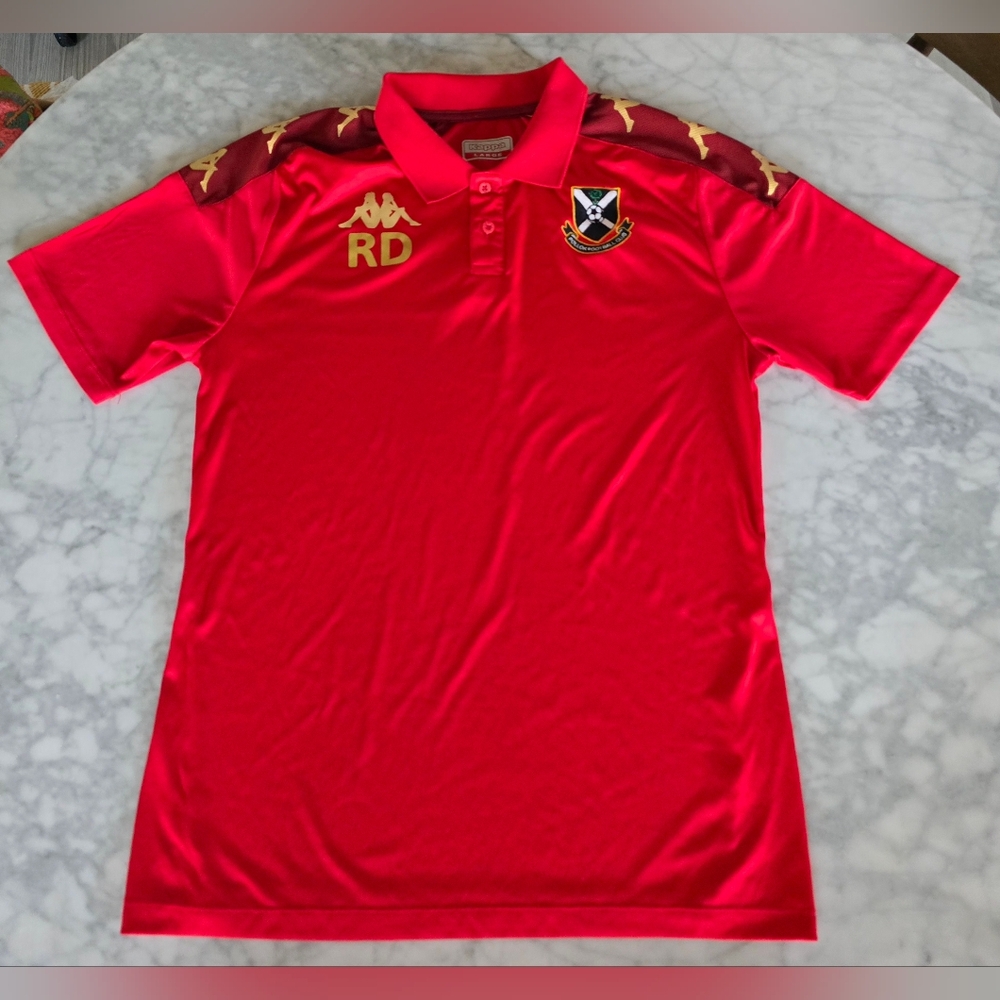 Kappa Scottish Polloclk Football Club‎ Polo Red Jersey Size Large Men's Juniors
